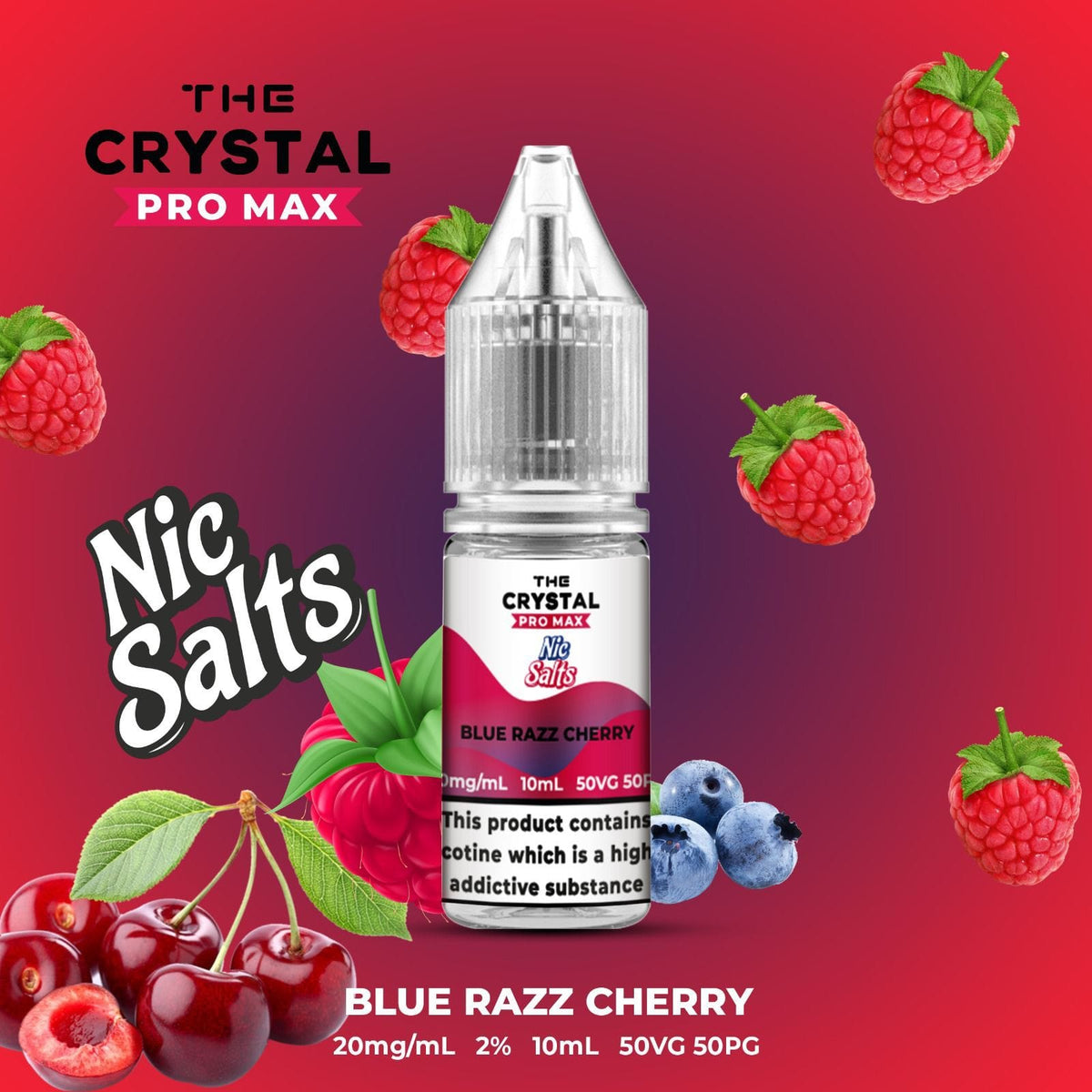 The Crystal Pro Max Vape Nic Salts 10ml - Box of 10 - cobravapes