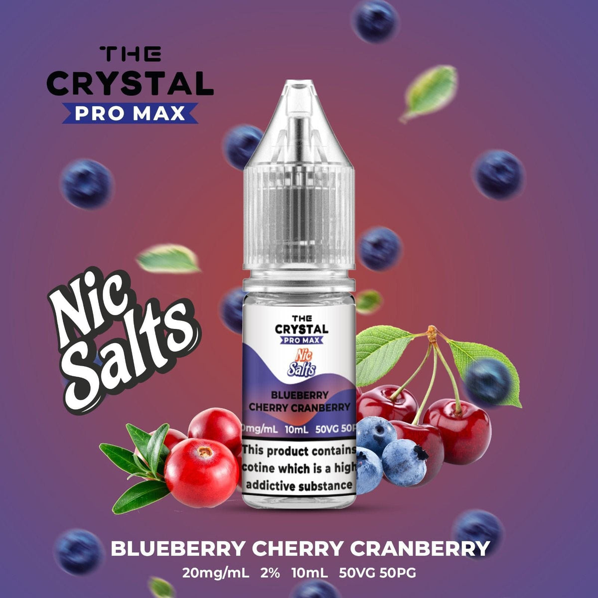 The Crystal Pro Max Vape Nic Salts 10ml - Box of 10 - cobravapes