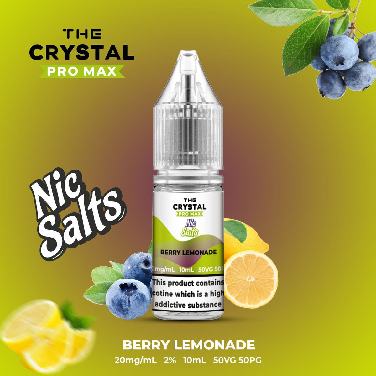 The Crystal Pro Max Vape Nic Salts 10ml - Box of 10 - cobravapes